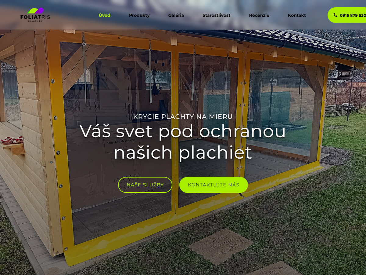 Ukážka projektu FoliaTris Plachty