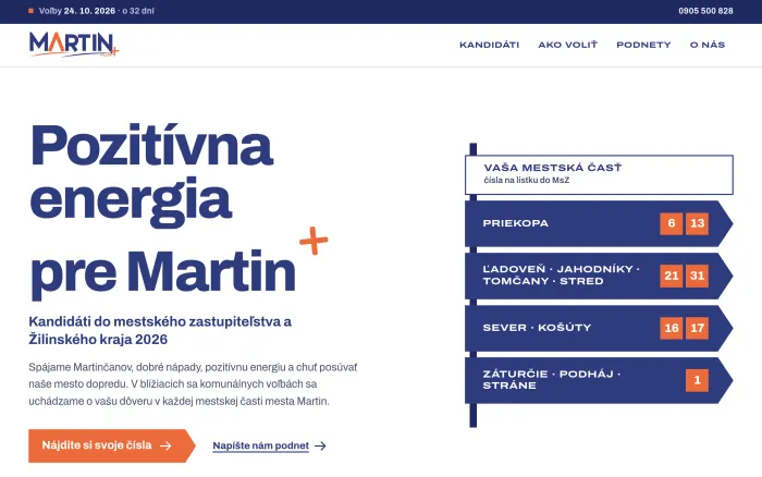 Ukážka projektu Martin Plus
